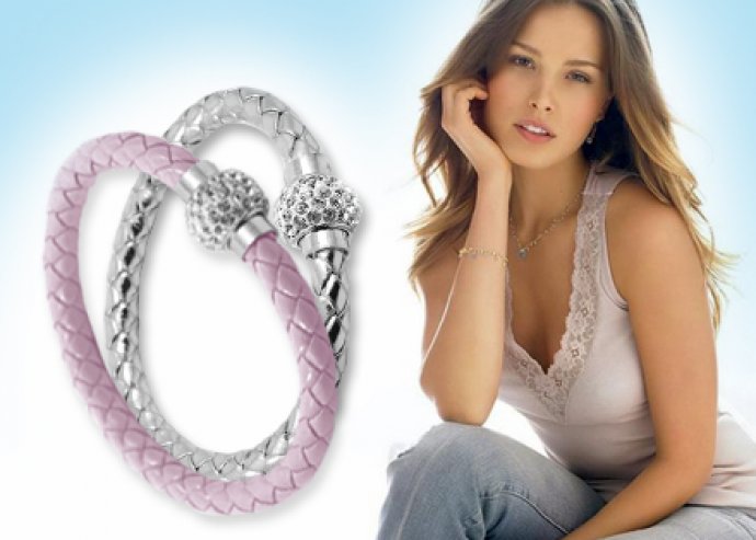 7 színben választható Shamballa mágneskapcsos fonott karkötő