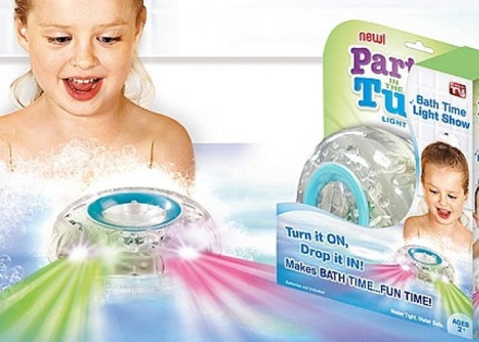 Party in the tub light világító, vízálló fürdőszobai gyermekjáték, 6 féle világítással, biztonságos és tartós