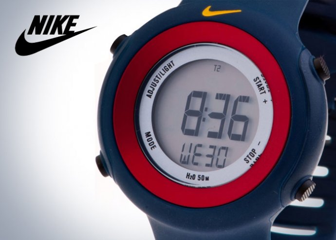 Sportos stílusú, vízálló Nike karóra, LCD kijelzővel, stopperrel, ébresztővel és dátumkijelzővel, 2 színben