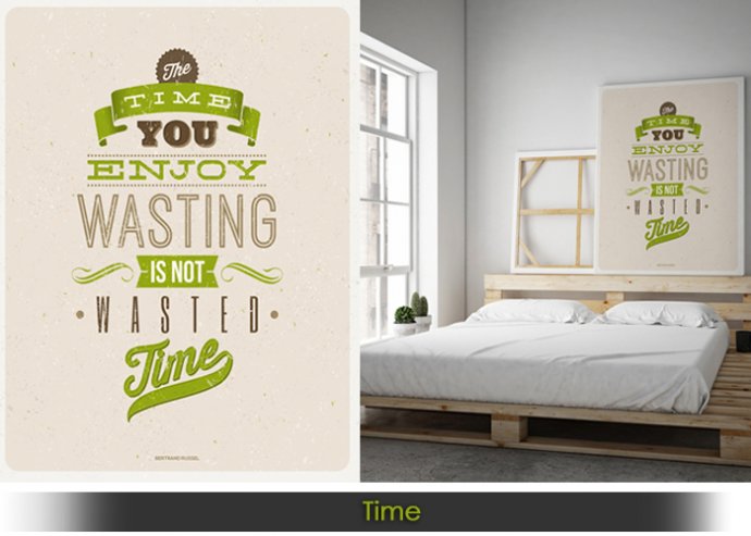 Time és Believe Dreams - kiváló minőségű fa keretes vászonkép