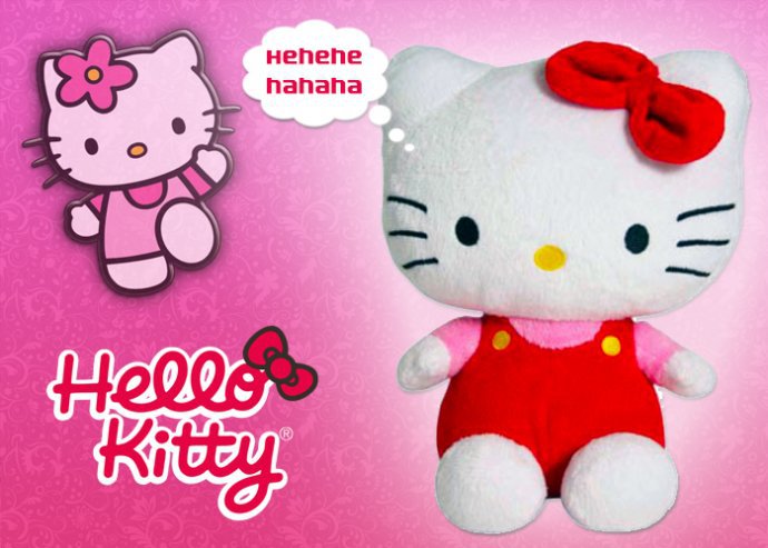 Hello Kitty nevetős plüssfigura