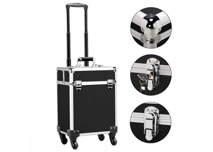 Gurulós smink bőrönd