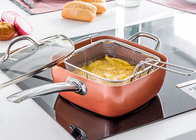 5 az 1-ben többfunkciós  kerámia serpenyő készletet (4 darabos)