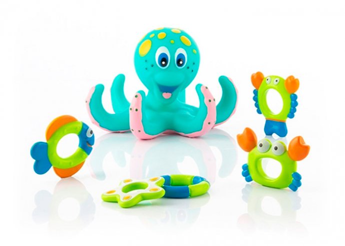 Úszó polip gyűrűkkel 6 darabos