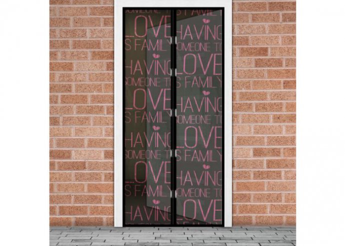 Szúnyogháló függöny ajtóra -mágneses- 100 x 210 cm - Love