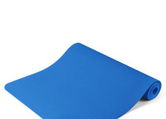 Jóga matrac, ajándék táskával, kék 