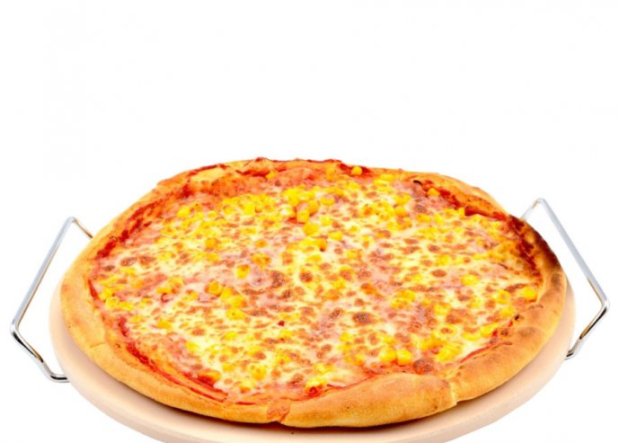 Perfect Home Pizzasütő kő lap 33 cm, állvánnyal