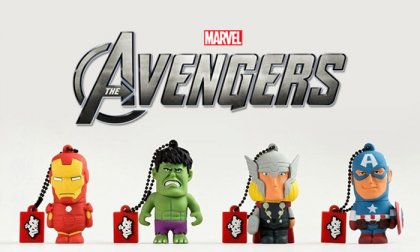 3D-s, Amerika kapitány, Vasember, Thor vagy Hulk figurás, szilikon, 8 GB-os pendrive 24 hónap garanciával